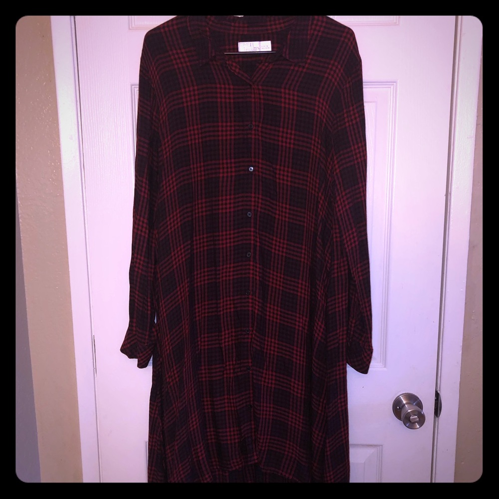 Plaid Shirt Dress